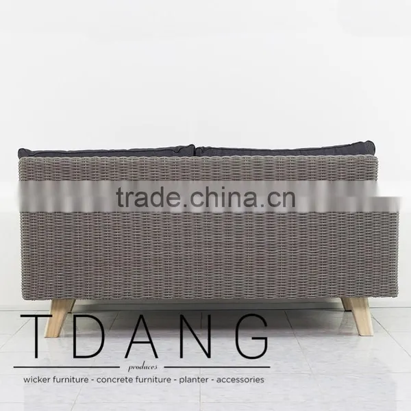 Torguta Right Hand WickerPatio Bench - Poly Rattan Vietnam - Outdoor Conversation Furniture photo-5