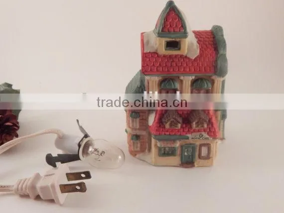 Hand Painted Porcelain Christmas Village photo-5