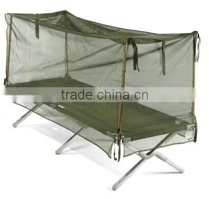 Army Folding Camping Cot Double Oxford Military Bed With Mosquito Net photo-2