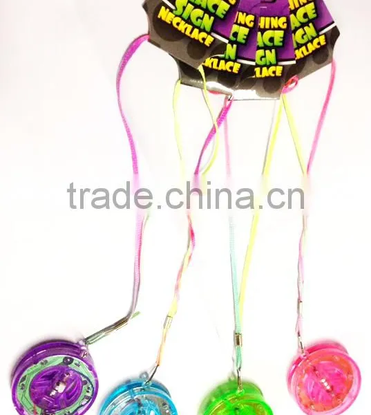 4th of July Independence Day Flashing Peace Sigh Necklaces 6 LED Lights photo-2