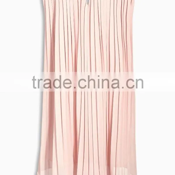 Pink Little Girls Beaded Pleated Back Party Dress HSD8134 photo-3