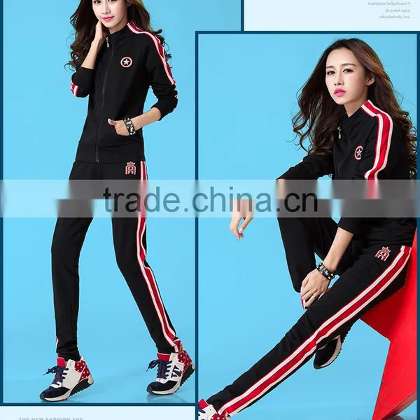 Wholesale Black and White High Quality Fit Slim Girl's Sportswear 2016 photo-3