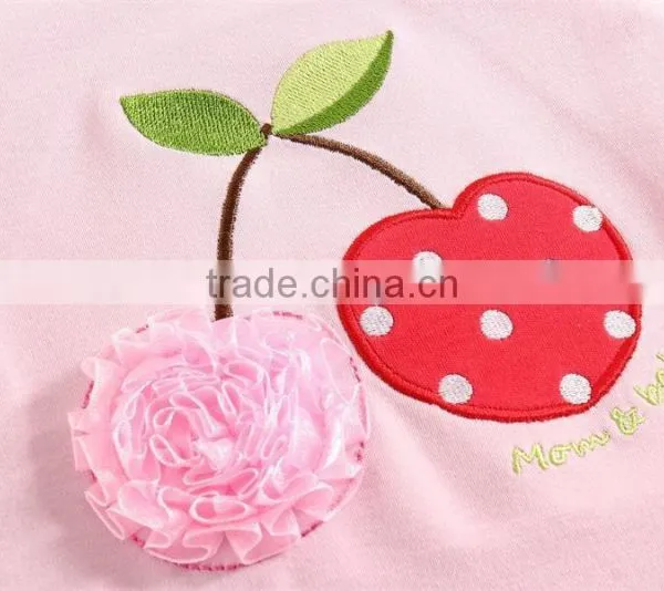 Fashion Summer Embrodery Design Mom and Bab Latest Shirts for Girls photo-4