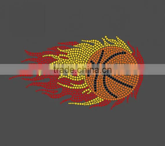 Wholesale Cheaper Custom the Burning of the Soul of Sports Rhinestone Heat Transfer photo-2