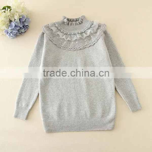Girls Sweaters 2017 Spring Pink Turtleneck Clothes Woolen Sweater Designs for Children Sweater Designs for Kids Machine Knitted photo-3