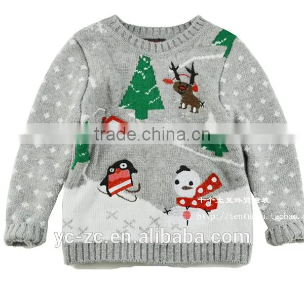 Kids Plain Pullover Christmas Sweater