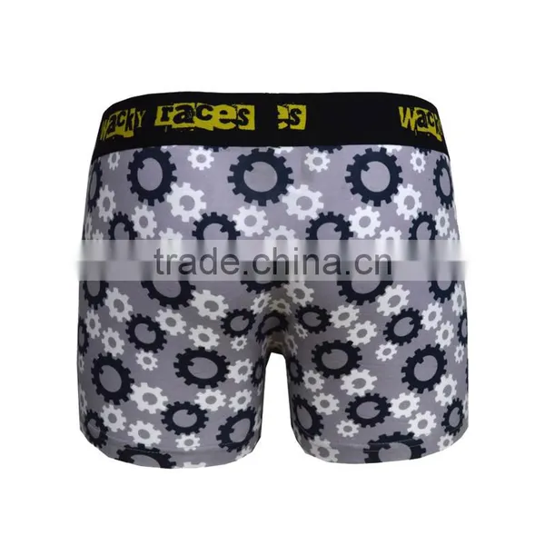 Plastisol Printed Cartoon Men's Spandex Cotton Underwear Boxer Briefs for Man photo-3