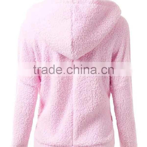 Hot Sale High Quality Super Comfort Custom Zipper up Women's Hoodie Coat photo-2