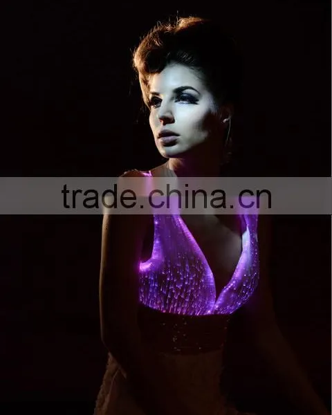 New Arrivals 2014 Fiber Optic Led Luminous Cheap Long Evening Dresses photo-4