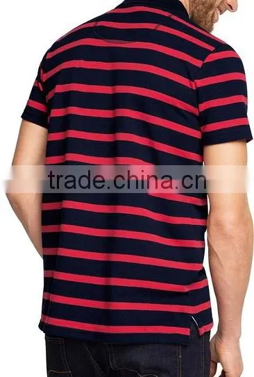 Men's Polo Short Sleeve Polo Shirt With Stripe photo-2