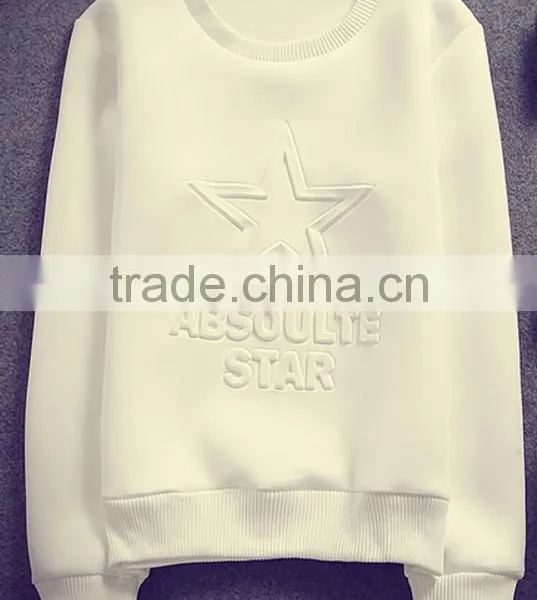 Fashion Scuba Crewneck Sweatshirt Embossed Pullover photo-3
