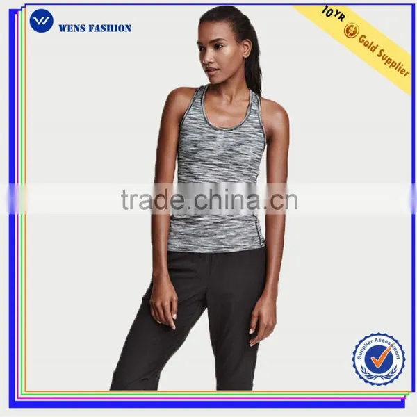Wholesale Custom Lycra Ladies Singlet Women Sexy Yoga Fitness Tank Top photo-2