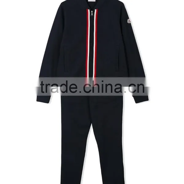 2017 Wholesale Fashion Custom Sports Suit Kids Baby Boy Contrast Pocket Tracksuit Children's Clothing Set photo-4