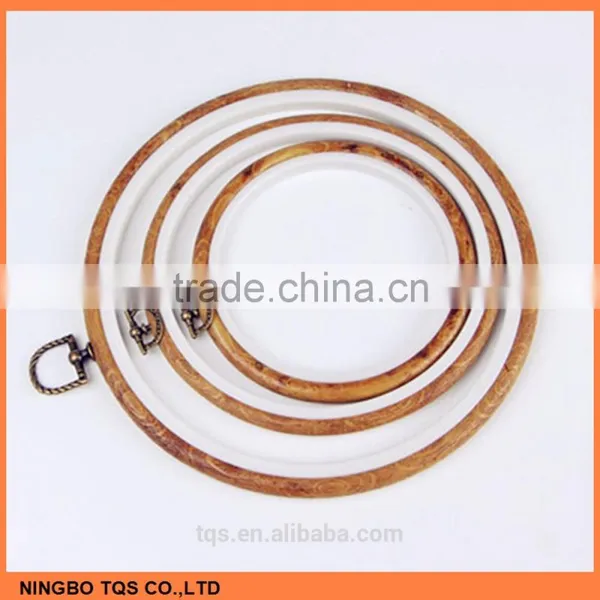 Wholesale Cross Stitch Accessory ABS Wooden Pattern Embroidery Hoops photo-5