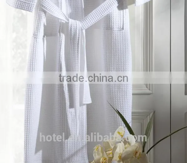 Best Selling White Waffle Bathrobe 100% Cotton photo-3