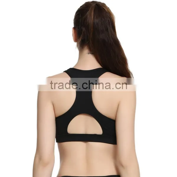 Solid Color Women Fitness Workout Sexy Yoga Bra photo-4