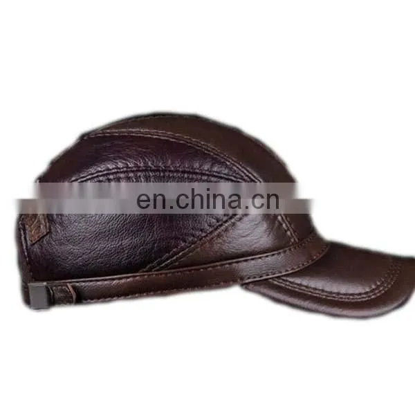 Black Brown Wine-red Unique Custom Leather Hat Baseball Hat photo-4