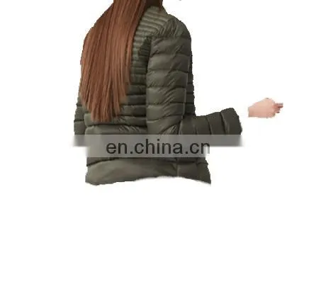 Factory OEM 100% Polyester Lightweight Quilted Women Down Jacket photo-6