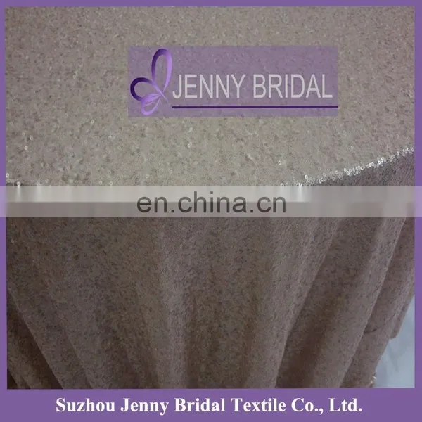 SQN#19 Jenny Bridal Champagne Sequin Wedding Table Runners photo-3