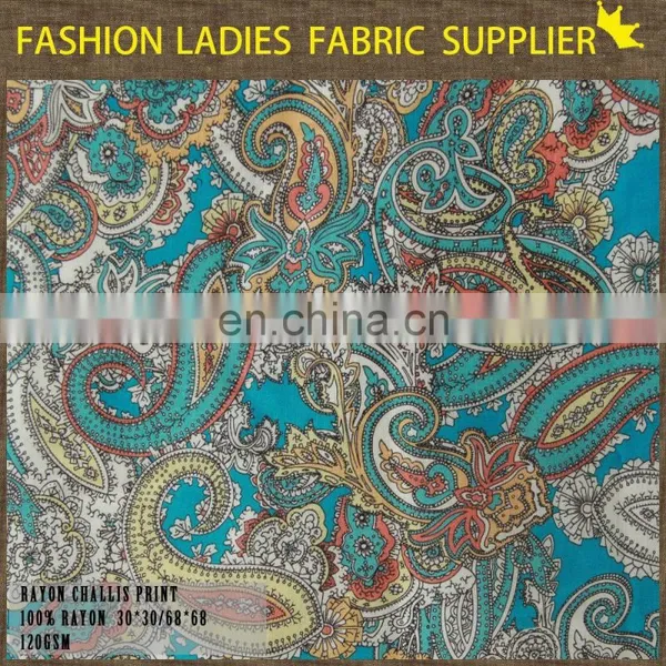 Charming Rayon Challis Print Dress Rayon Fabric photo-4