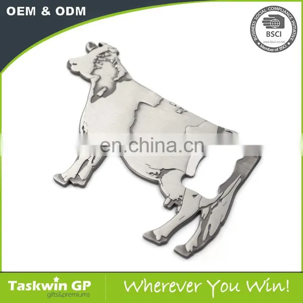 Zinc Alloy Material Antique Silver Plated Cow Shape Bottle Opener photo-4
