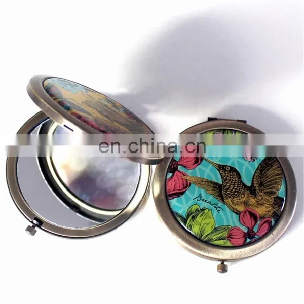 Wholesale Handmade Yes Foldable Personalized Metal Makeup Mirror photo-2