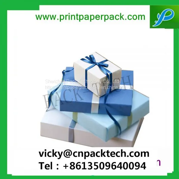 Customized Square New Year Gift Box Present Packaging Gift Boxes With Color Ribbon