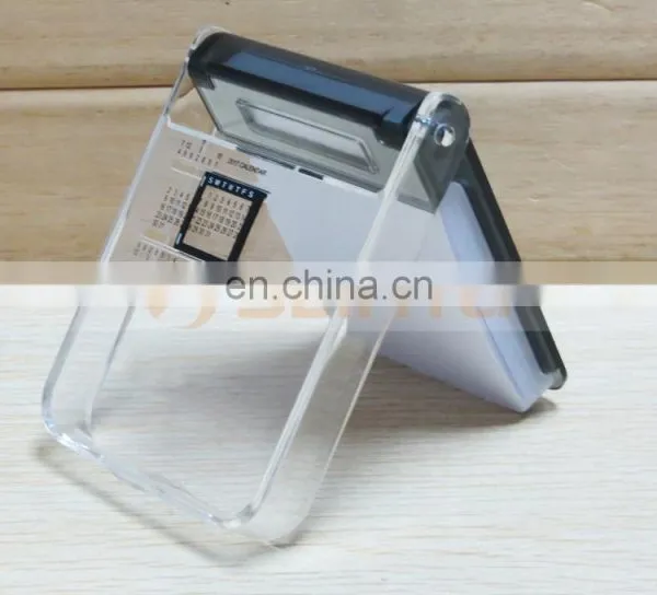 Acrylic Square Gifts Scratchpads Rotating Note Pad With Phone Stents photo-3