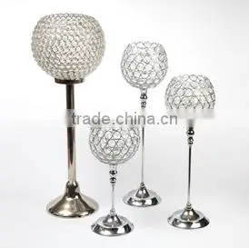Crystal Bowl Centerpiece Wedding Candelabra, Crystal Wedding Candle Holder photo-2