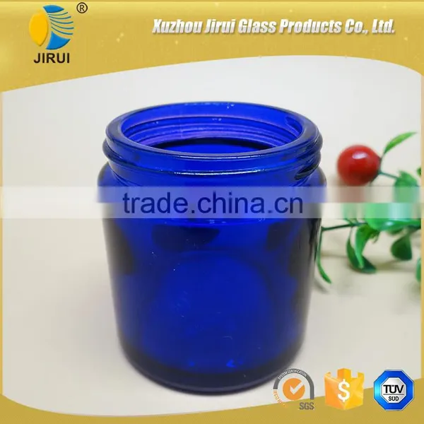 90ml Blue Cylinder Glass Cream Jar photo-5