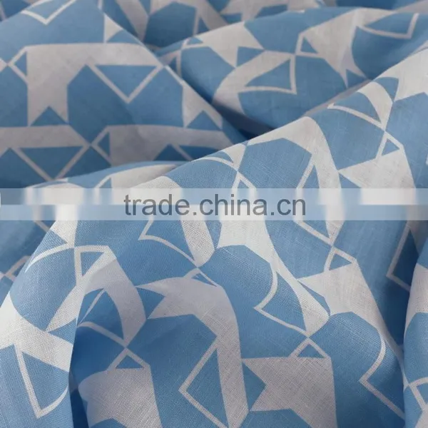 14*14 Printed Linen Fabric,women's Fashion Dress Fabric,100% Linen Fabric photo-5