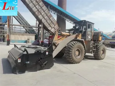 Road Sweeper For Wheel Loader LW500KN With Pick Up Bucket Broom photo-4