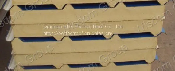 Metal Rock Wool Sandwich Roof Panel / Wall Panel