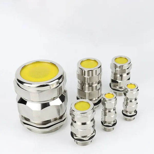 ATEX IP66 Carbon Steel Armoured Armored Cable Gland M20*1.5 G3/4 SUS Brass Nickel Plated Customizable for Factory Safety photo-2