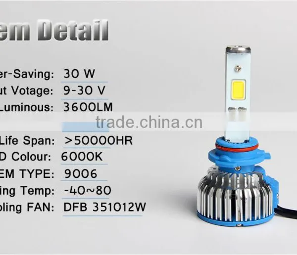 Factory Direct Sale !!high Quality 3000LM 30W Led Car Head Lights h1 h8 h9 Led Car Headlamp Bulbs Led Daytime Running Light photo-3