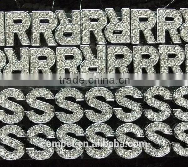 10MM Zinc Alloy Letters, the 26 English Letters, DIY Black Diamond Letters, DIY Rhinestones Letter photo-4