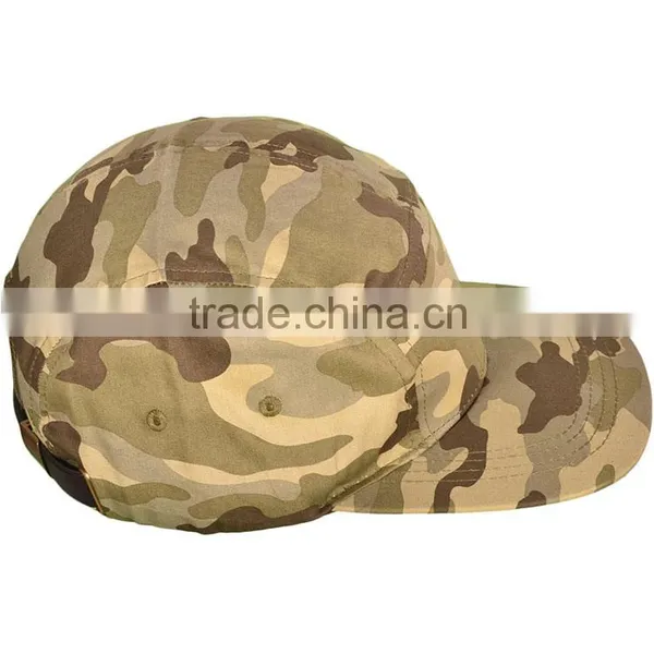Fashion Custom Flat Top Stylish Pattern Design Cotton Twill Military Style Cap for Promotion photo-3