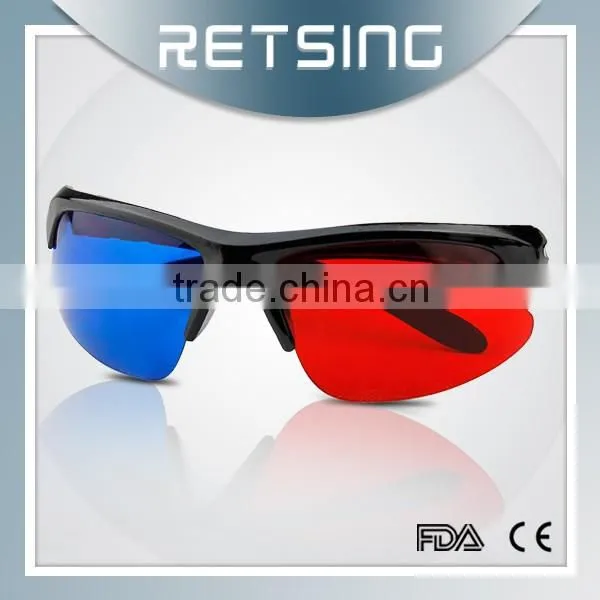 Beautiful Designer Plastic Vision Red Blue 3d Plastic Glasses for Cinema and Tv-KX30 photo-6