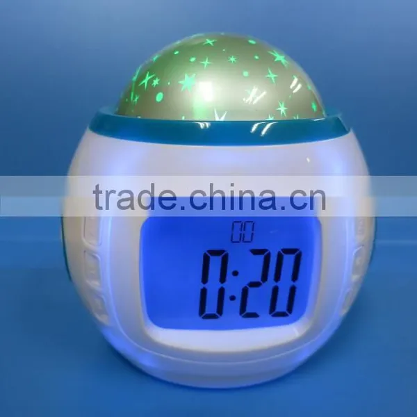Children Sleeping Sky Star Night Light Projector Lamp Bedroom Alarm Clock Music photo-6