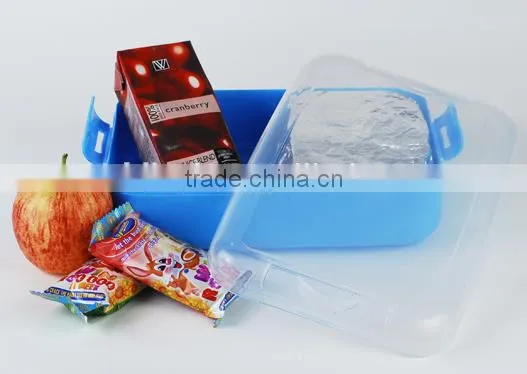Custom Plastic Treasure Chest Lunch Box/Lunch Box - Cyan - Contents Not Included photo-3