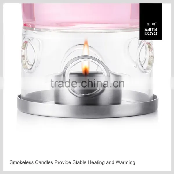 2015 New Arrival! Handblown Glass Teapot, Transparent Glass Teapot, Teapot With Warmer photo-3