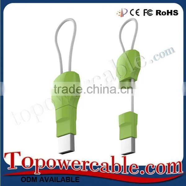 Short Mini Usb Flat Cable Micro Usb Charging Cable White photo-2