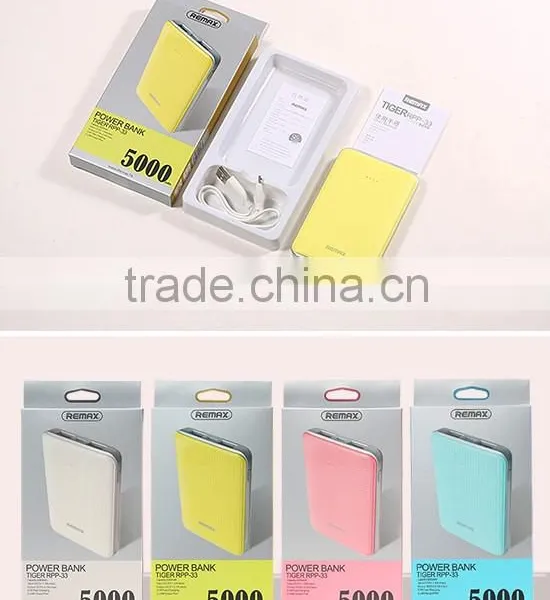 Remax Tiger Series RPP-33 5000mah Power Charger For IPhone SE Dual USB Input Port Polymer Power Bank For Samsung S5 S6 TB-0388 photo-6