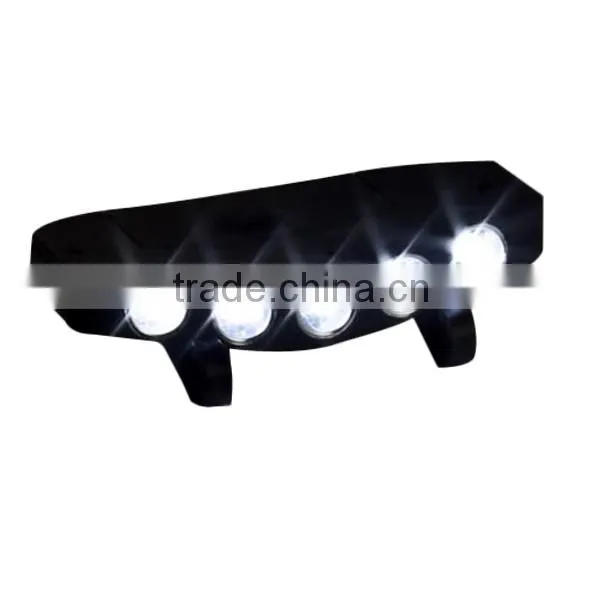 5LEDs Plastic Cap Hat Light 2*CR2032 Battery Powered LED Fishing Light LED Hat Light Sale Black LED Portable Headlamp photo-5