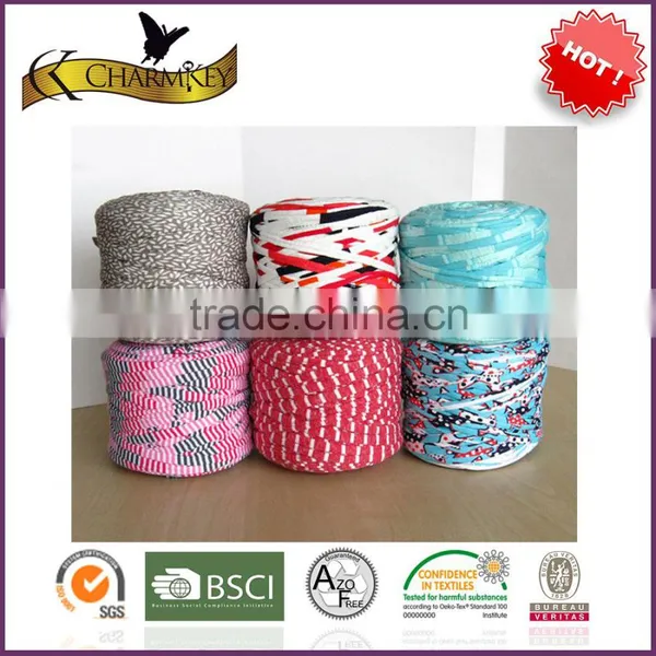 Mixed Colored Fancy Crocheting Yarn Jersey t Shirt Yarn for Craft Design photo-2
