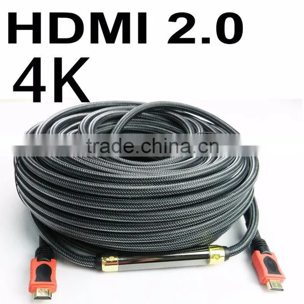 Male to Male Metal 50m Long Hdmi Cable a Type to a Type With Chip Support 3d HDTV, 4k*2k for Cable2.0v 1.4v photo-4