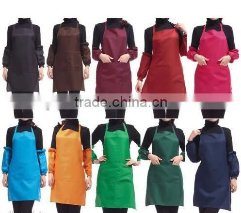 2014 New Product Cheap Promotional Soft Kitchen Plastic Aprons for Adults