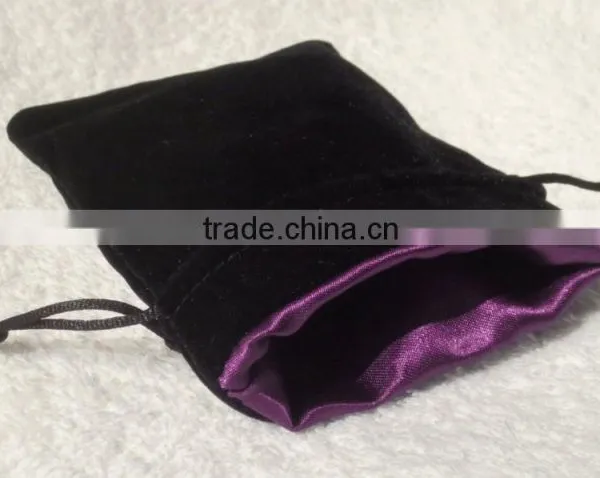 China Small Velvet Bag With Satin Lining,velvet Outside and Satin Inside photo-6