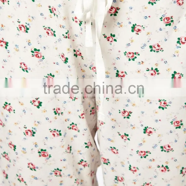 Ladies Fancy Olympia Rose All Over Print Lounge Pant and Cap Sleeve Top Pajama Set photo-3
