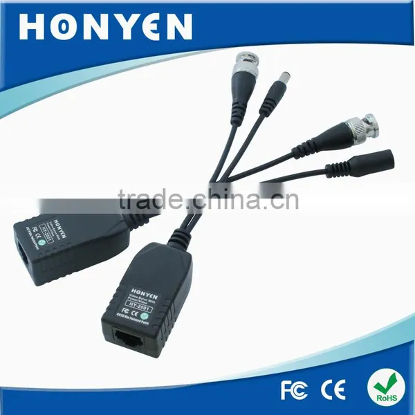 2% Free Video Balun BNC to Rj45 With Power HY-2001